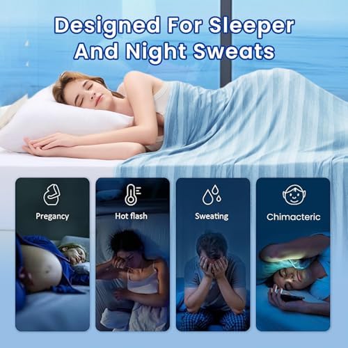 GOHERO Cooling Blanket Queen Size, Arc-Chill Q-Max >0.5 Cool Fiber, Summer Cooling Blanket for Hot Weather, Keeps Body Cool for Night Sweats, Soft Lightweight Sofa Couch Blankets for Kid Adults - Image 4