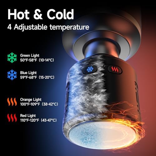 HEYCHY Massage Gun Deep Tissue, 5 Heads Muscle Massager with Heat and Cold - Image 2