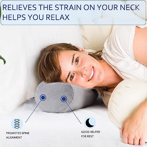 Neck Roll Pillow, Cervical Neck Pillow Bolster Pillow for Sleeping - Image 4