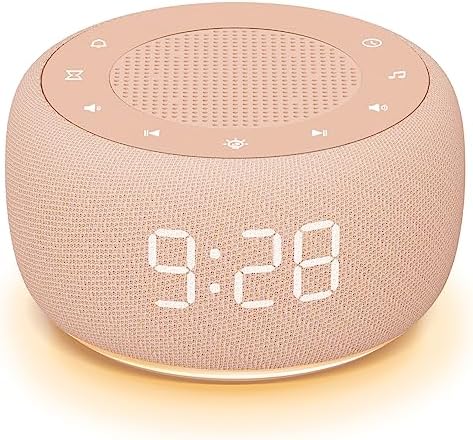 Buffbee Sound Machine & Alarm Clock 2-in-1, Bedroom Sleep Clock, Peach by BUFFBEE