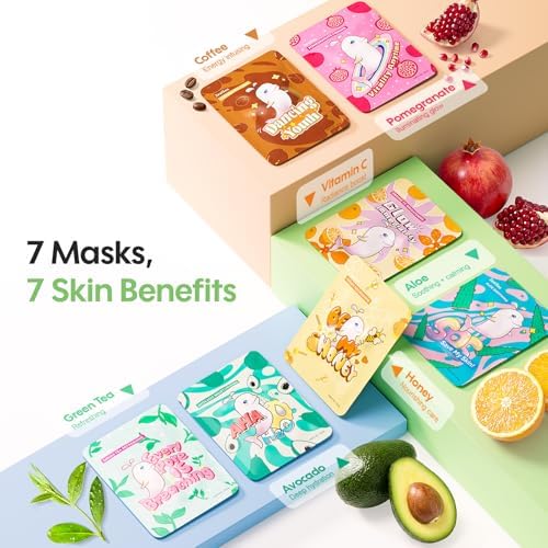 ZealSea Face Mask Skincare Facial Sheet Mask Spa Gifts for Kids Girls Women - Image 3