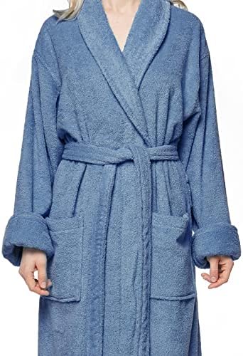 Arus Women's Long Style Full Length Thick Shawl Collar Turkish Bathrobe - Image 3