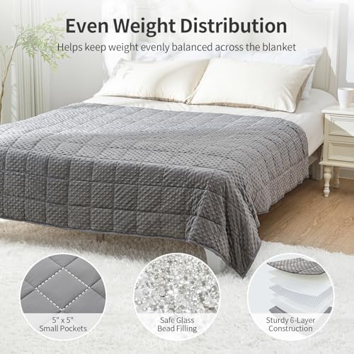 Uttermara Cooling Weighted Blanket for Adults, 20 lbs King Size 60" x 80" - Image 5