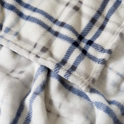 Lucky Brand Camper Plaid Blue 50"x70" Cozy Plush Blanket - Premium Microfiber Throw for Luxurious Comfort and Style - Image 3