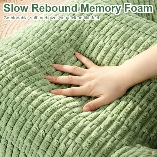 Reading Pillow for Bed, Back Support Pillow for Bed Sitting Up(Green,Large) - Image 4