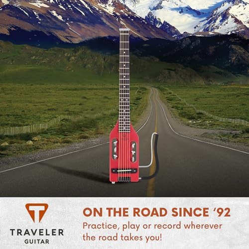 Traveler Guitar Ultra-Light Acoustic Acoustic-Electric Guitar, Vintage Red - Image 6