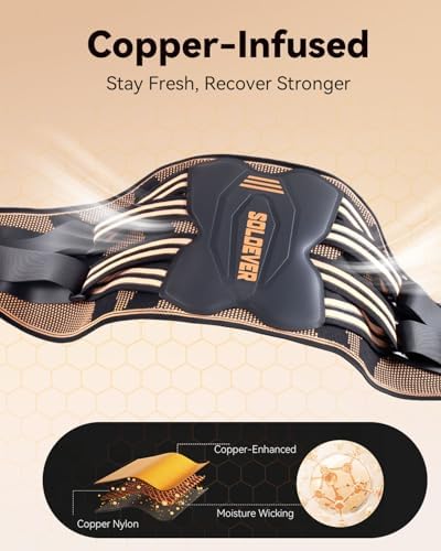 Back Brace for Lower Back Pain Relief Copper-Infused Support for Men Women - Image 6