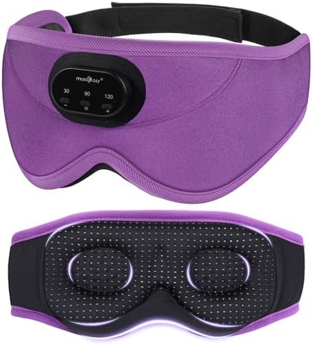 MUSICOZY Sleep Headphones Bluetooth 5.4 with Smart Timer 3D Eye Mask by MUSICOZY