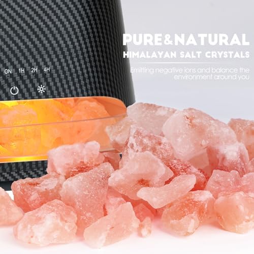 SALKING 2-in-1 Essential Oil Diffuser for Home,Himalayan Salt Lamp Diffuser - Image 2