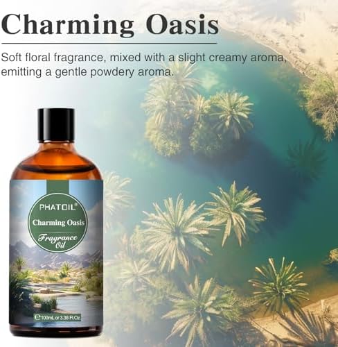 PHATOIL Charming Oasis Fragrance Oils for Aromatherapy, 3.38FL.OZ Diffuser Oils for Home, Perfect for Aromatherapy, Humidifiers, Yoga, DIY Candle and Soap Making - 100ml - Image 2