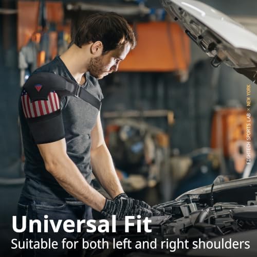 FIGHTECH Shoulder Brace for Men and Women | Compression Support for Torn Rotator Cuff and Other Shoulder Injuries | Left or Right Arm (USA, Large/X-Large) - Image 3