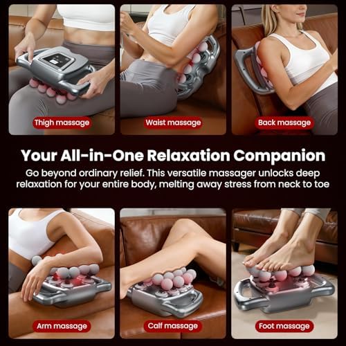 24 & 16 Head Massage Gun Deep Tissue, Body Massage for Back, Shoulders, Neck, Legs, Foot, Massage Gun deep Tissue, Percussion Massager with 9 Modes & 30 Levels Body Muscle Pain Relief - Image 4