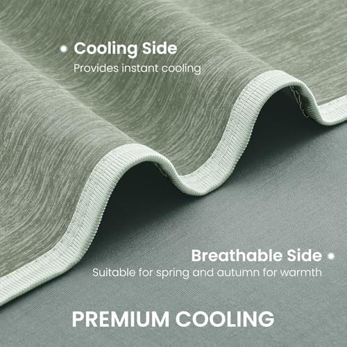 TOPCEE Cooling Blanket(60"x90"Twin Size)for Night Sweats Absorbs Heat to Keep Adults, Children Cool on Warm Nights, Q-Max 0.5 Cooling blankets for Hot Sleepers, Ultra-Cool Lightweight Blanket for Bed - Image 5