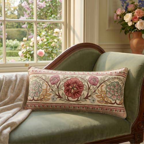patdrea Designer Vintage Velvet Throw Pillow Cover,12"x28"-Kulom C - Image 3