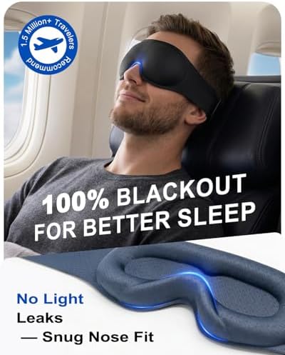 Weighted Eye Mask for Sleeping, 100% Blackout Sleep Mask for Women and Men - Image 3