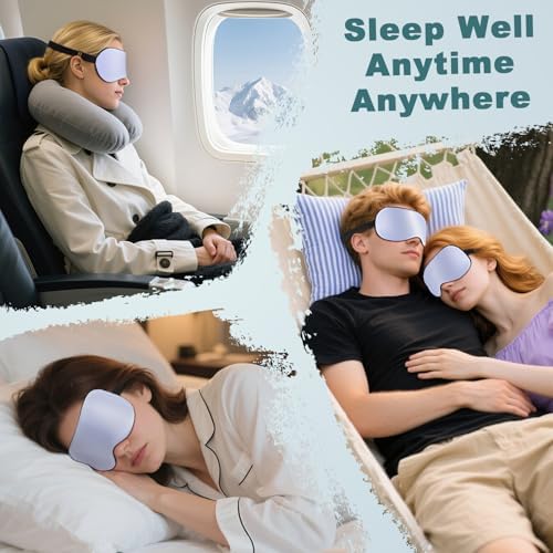 Sleep Mask for Side Sleeper Women Men, Eye Mask for Sleeping Light Blocking, 3D Contoured Cup Sleeping Mask, Soft Breathable Sleep Eye Mask with Adjustable Elastic Strap for Travel (Purple) - Image 6