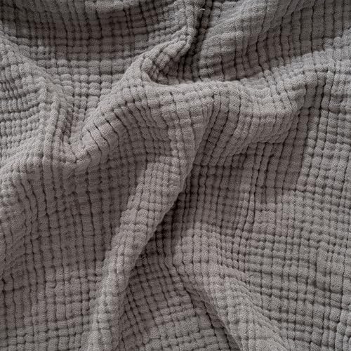 Muslin Blanket - Pure 100% Turkish Cotton Airy Soft Light Versatile Gauze Throw Blanket for Bed, Couch, Sofa (Dark Gray, Throw Size (50" x 66" inch)) by RAYMETEKSTIL