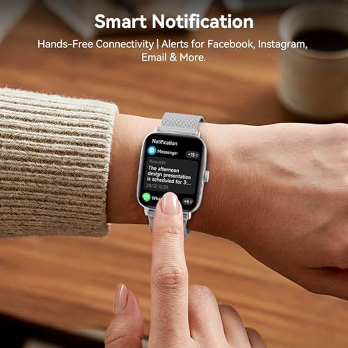 Tensky Smart Watch for Women, 1.85" HD AMOLED Fitness Tracker (Answer/Call) with 24/7 Heart Rate/Sleep/SpO2 Monitor for iPhone & Android, 120+ Sports Modes Smartwatch with IP68 Waterproof - Image 4