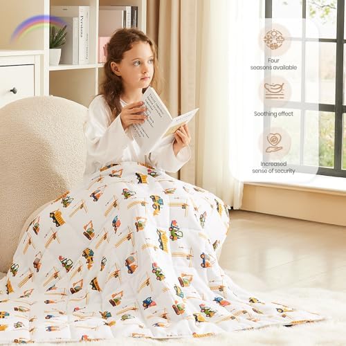 Weighted Blanket - 7 lbs Engineering Vehicles Heavy Blanket - Small Size Breathable Lap Blanket(41"x60", 7 lbs) - Image 3