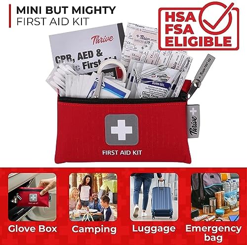 Thrive Mini First Aid Kit, Waterproof Rip-Stop, 66-Piece Set - Image 2