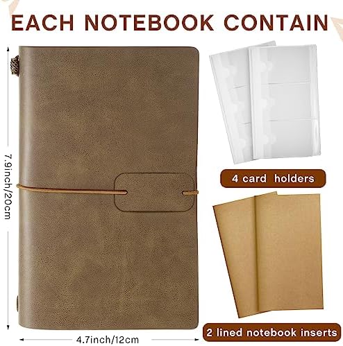 Sabary 16 Pcs Standard Size Refillable Leather Journal Bulk, Classic Color - Image 2