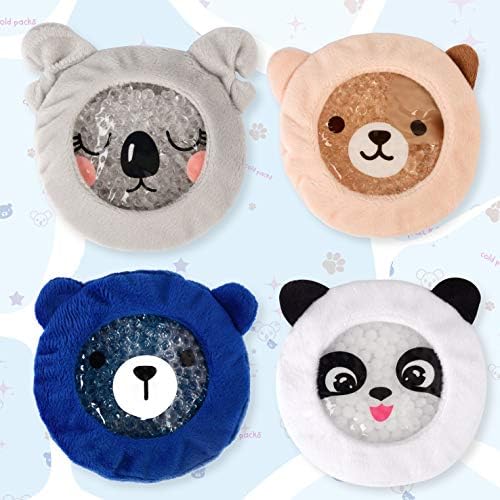 Leonns Kids Ice Packs for Boo Boos | Reusable Gel, Animal Cover, 4-Pack by LEONNS