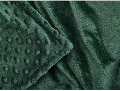 TONGDADA Weighted Blanket Cover (Dark Green Minky Dot, 48''x72'' Duvet Cover) - Image 4