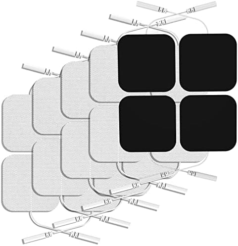 TENS Unit Replacement Pads, NURSAL Reusable TENS Electrode Pads 2x2 20pcs with Upgraded Self-Stick Performance for Electrotherapy, Compatible with AUVON TENS, TENS 7000 by NURSAL