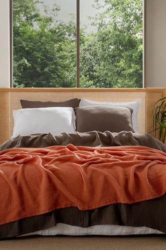 Muslin Blanket - Pure 100% Turkish Cotton Airy Soft Light Versatile Gauze Throw Blanket for Bed, Couch, Sofa (Khaki Green, Queen XL Size (95" x 95" inch)) - Image 3