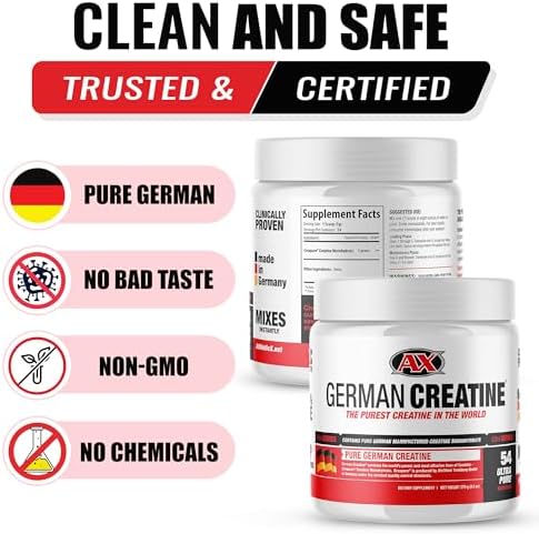 German Creatine Micronized Creatine Monohydrate Powder for Strength, 270g - Image 3