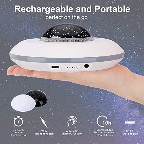 FamiSym White Noise Machine for Kids, Sound Machine Baby with 7 Starry Ambient Night Light, 28 Soothing Sounds Sleep Noise Machine Maker Ideal Gifts for Kids Adults Bedside Travel Nursery - Image 6