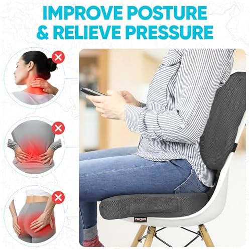FORTEM Seat Cushion & Lumbar Support for Office Chair, Wheelchair, Car - Image 5