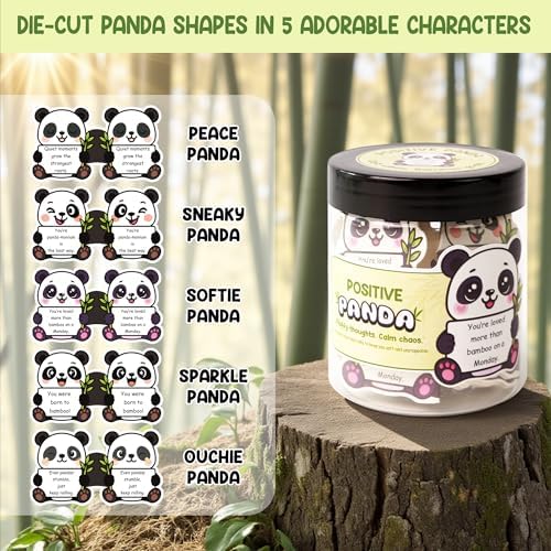 KATINAT Positive Panda Jar – Emotional Support Panda Birthday Gifts for Women Men, Boss Day Gift, Funny Easter Basket Stuffers Gifts for Teens Tweens Teen Girl Gift Trendy Stuff - Image 4