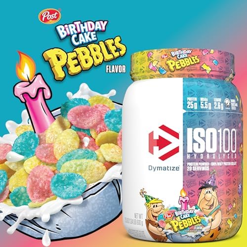Dymatize ISO100 Protein Powder, 100% Whey Isolate, Birthday Cake - Image 3