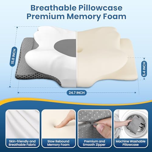 Cervical Neck Pillow - Neck Pain Relief, Queen Size - Image 4