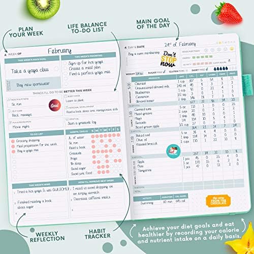 Clever Fox Wellness Planner & Food Journal for Weight Loss, A5 Turquoise - Image 4