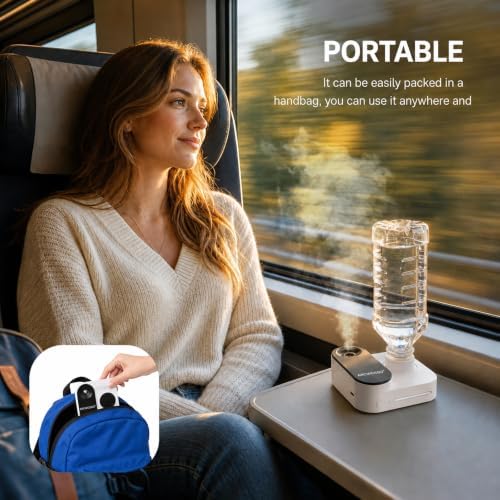 Portable Travel Humidifier, Mini Tankless Personal Humidifier with 5000mAh Battery, 23dB Quiet & Auto Shut-Off - Image 2