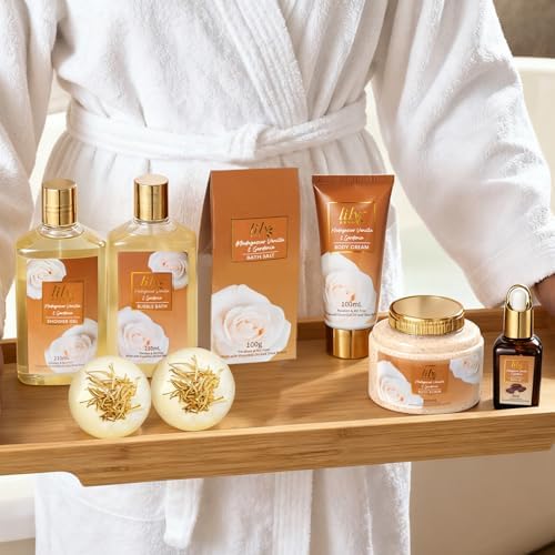 9Pcs Vanilla Spa Gifts for Mom, Birthday Gifts, Spa Gift Baskets for Women - Image 7