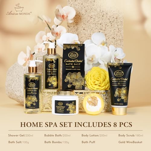 Spa Gift Baskets for Women, Bath Sets for Women Gift Enchanted Orchid - Image 2