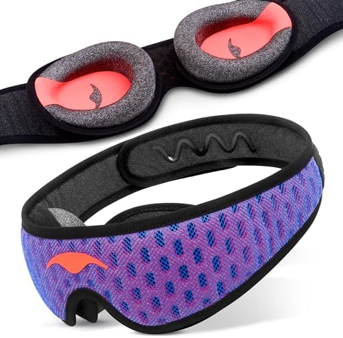 Manta Pro Sleep Mask - 100% Light Blocking Sleep Mask for Side Sleepers, Breathable and Comfortable, Spacious & Zero Pressure for Long Lashes, Perfect for Sleep/Travel/Nap/Shift Work by MantaSleep