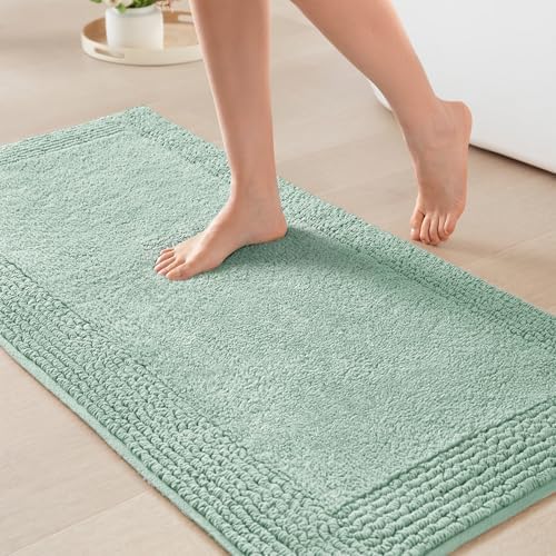 Madison Park Splendor Reversible 100% Cotton Bath Rug, 24 x 44, Green by MADISONPARK