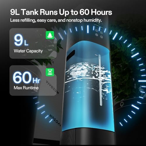 VIVOSUN AeroStream H09 Intelligent Wi-Fi Humidifier, 2.38 Gal / 9 L Humidifier with Temp & Humidity Probe, Smart Remote Control, Designed for Growers - Image 5
