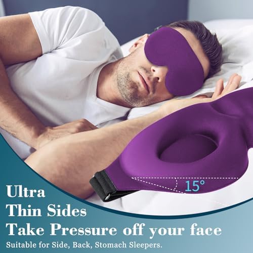 ZGGCD Sleep Mask for Side Sleeper, Light Blocking Eye Mask for Women Men - Image 3