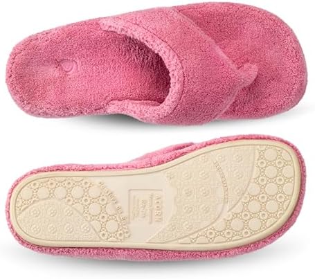 Acorn Women's Spa Thong Slippers with Cloud Contour Comfort - Arch Support and Plush Fluffy Terry Lining, Perfect for Beach, Camping, Poolside, or Bathroom Wear - Image 6