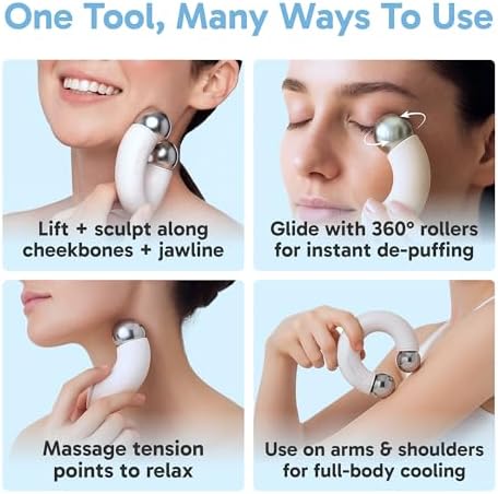 MagniGlow Roller | Magnetic Ice Globes for face with Dual Rollers | Cooling Beauty Ice Face Roller, Eyes & Neck | Portable Skincare Facial Massager for Puffiness Relief & Daily Self-Care - Image 6