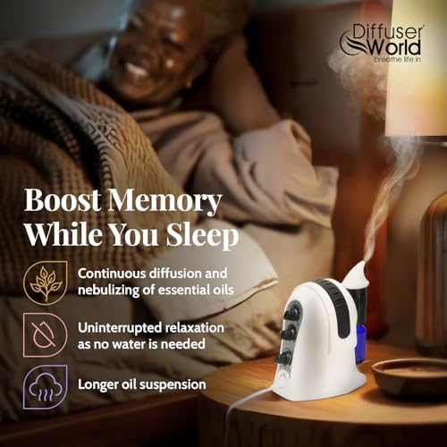 1000 Sq Ft Waterless Diffuser for Essential Oils, Made in USA Black Waterless Aroma Atomizer for Home Large Room Fragrance, Home Scent Machine, Air Aromatherapy with Adjustable Timer - Image 4
