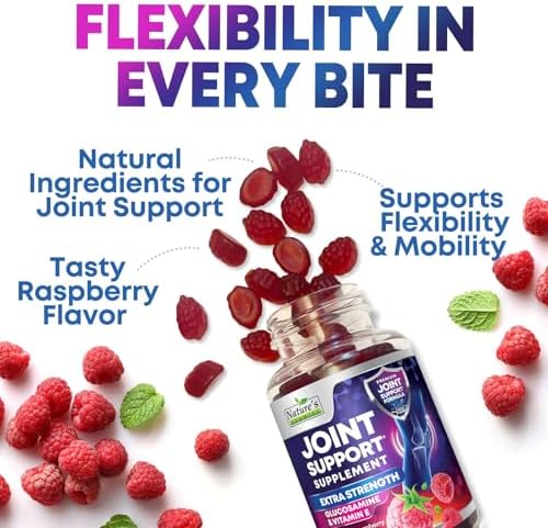 Joint Support Gummies - Extra Strength Glucosamine Gummy Supports Flexibility, Joint & Cartilage Health for Back, Knees, Hands - Natural Vitamin E for Immune Support for Women & Men - 120 Gummies - Image 6
