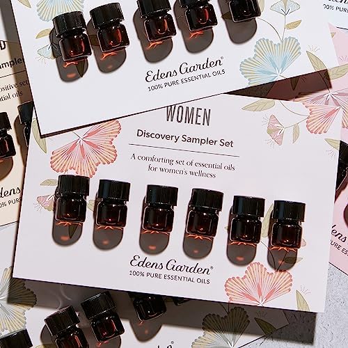 Edens Garden Women Essential Oils Discovery Sampler 6 Set – 100% Pure Therapeutic Grade, Undiluted Blends for PMS, Hormonal Balance & Menopause Support - Natural, Skin Safe & Vegan, .92 ml/6 Pack - Image 3