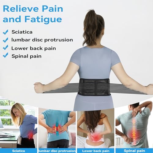 Back Support with Magnet, Tourmaline Back Braces for Lower Back Pain Relief - Image 3
