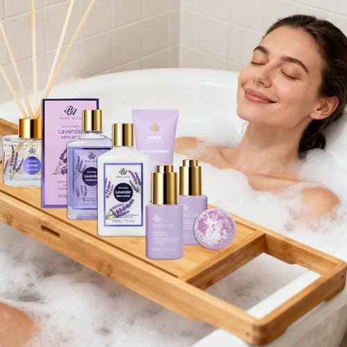 35 Pcs Gifts for Women, Lavender Bath & Body Gift Basket,Face Skin Care Set - Image 7